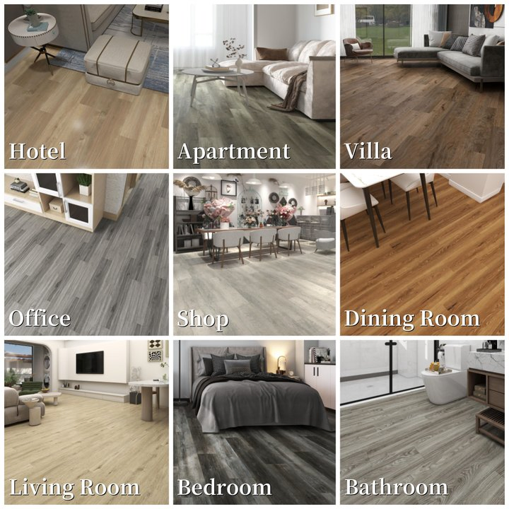 Плитка SPC для пола ПВХ 6мм, под дерево