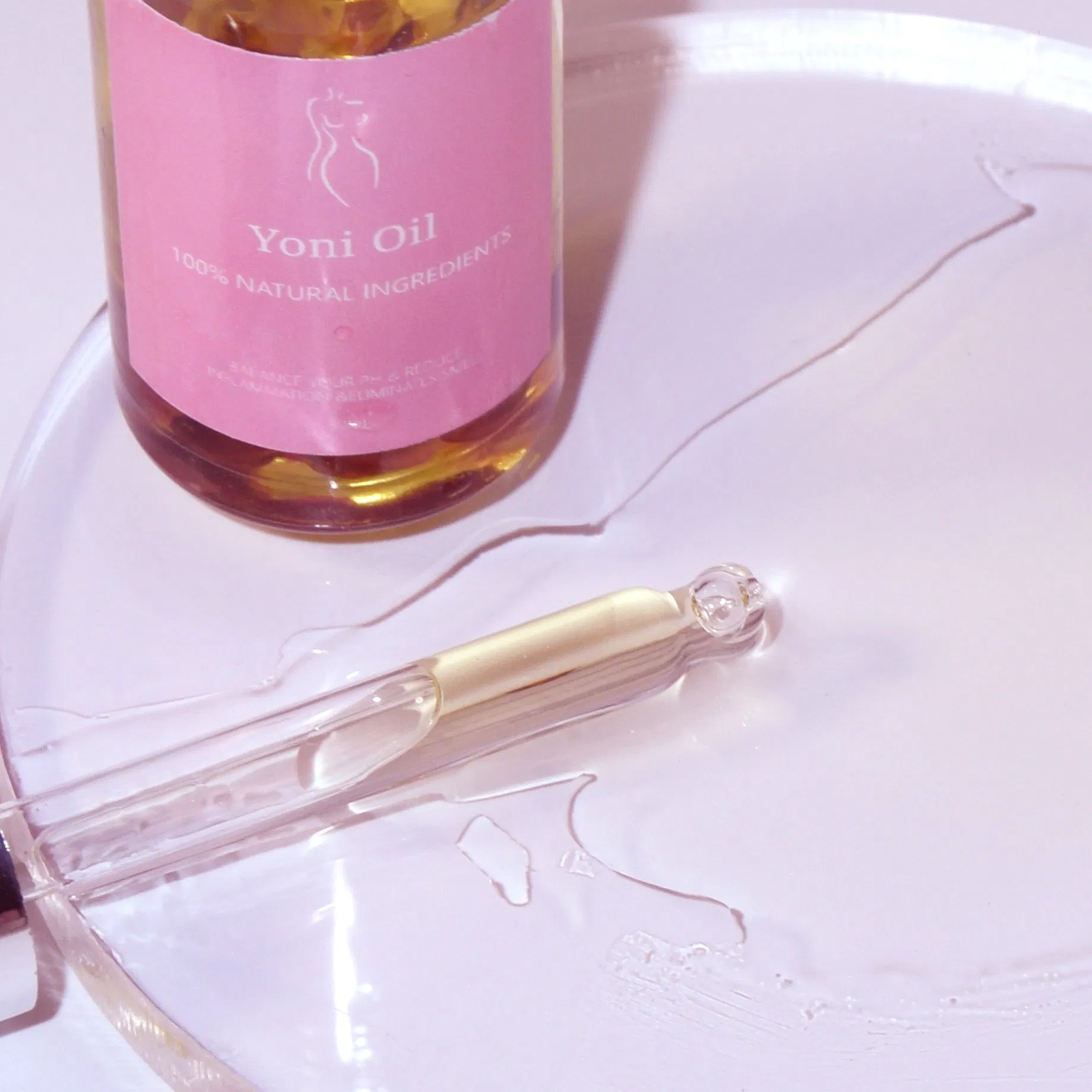 Private Label 100% Natural Formula Intimate Rose Yoni Oil Inflammation Vegan Intimate Care Products Essential Oil