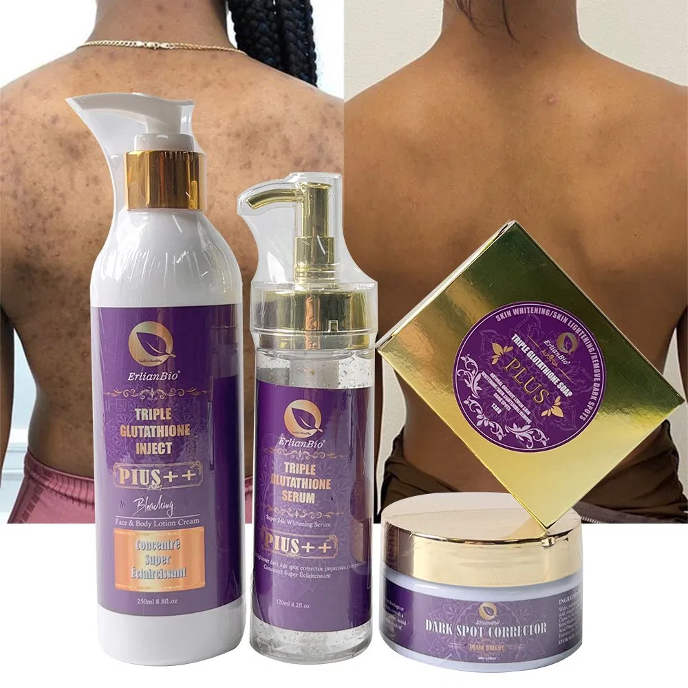 Private Brand Triple Glutathione Anti Acne Whitening Repair Skin Sets Collagen Hydrating Reduce Lines Sets for Females