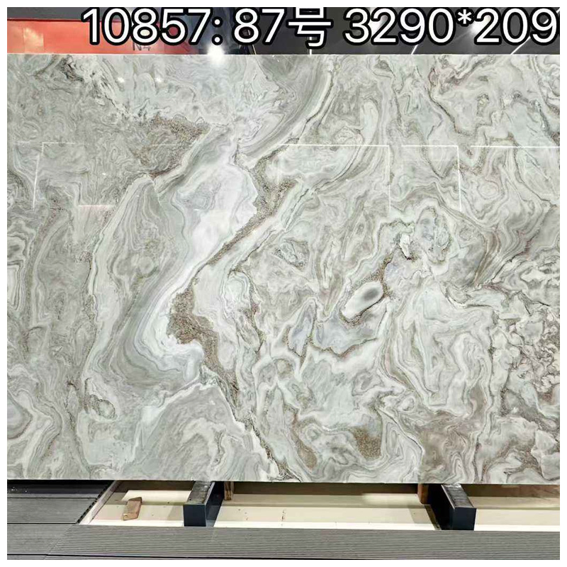 Brazilian Exotic White Avalanche Quartzite Slabs for Countertops