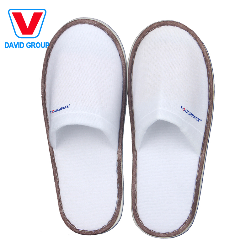 Custom Logo Disposable Terry Hotel Slippers