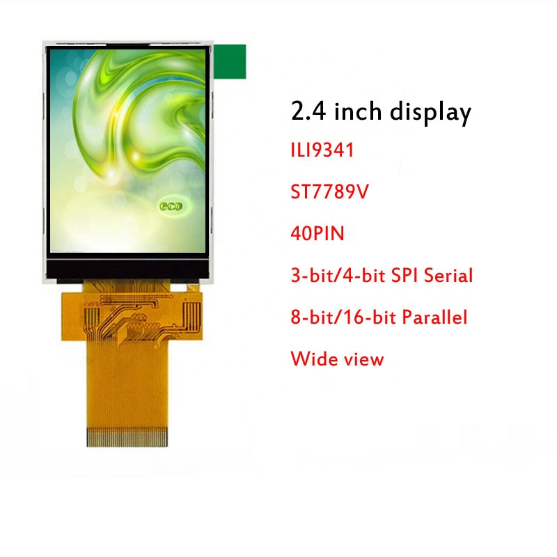 TFT 2.4 Inch 240X320 Resolution IPS Spi TFT LCD Panel with All Viewing Angle