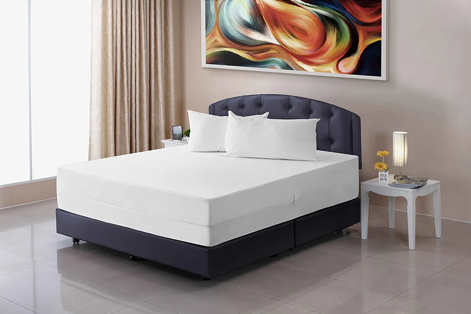 White Quilted Waterproof Mattress Protector