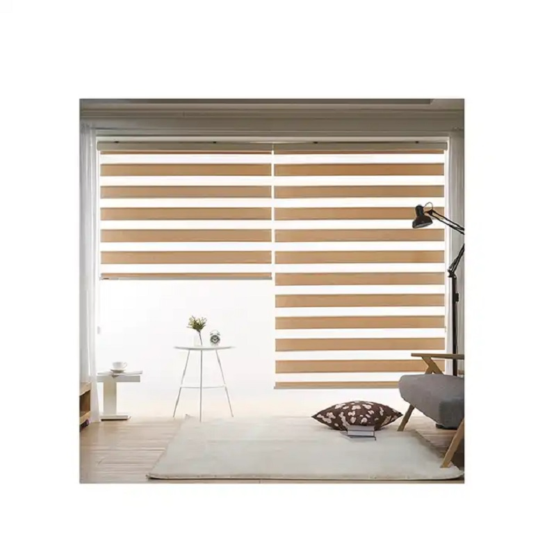 Motorized Day and Night Electric 100%Blackout Zebra Roller Blind