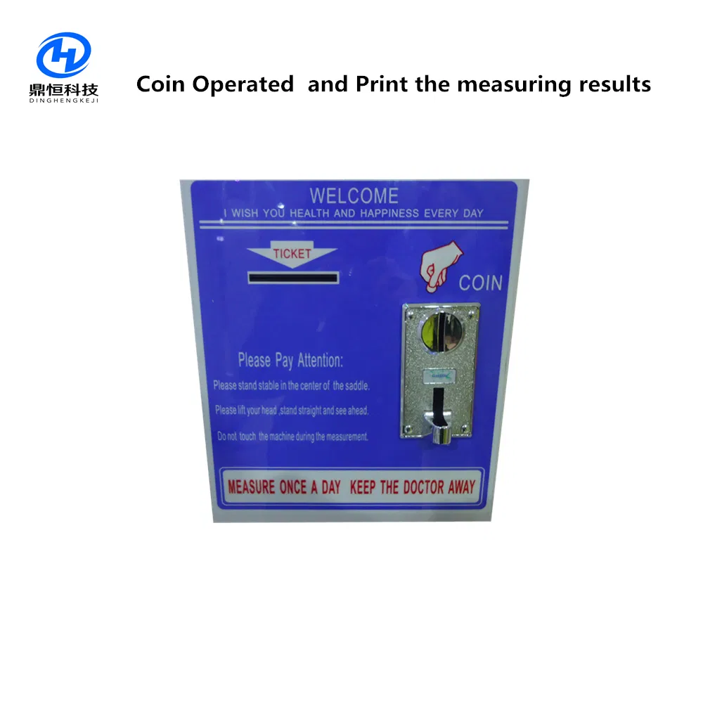 Dhm-15b Double Button Coin Height Weight BMI Machine with Blood Pressure
