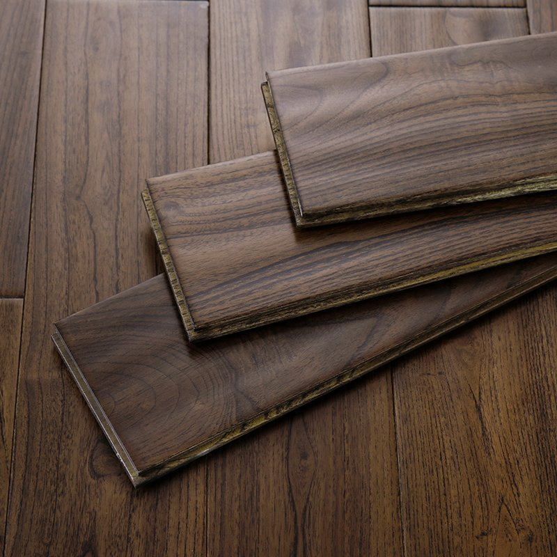 Solid Wood Flooring Indoor Natura Wood Walnut Color Hardwood Flooring for Living Room