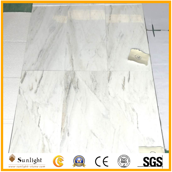 Белый мраморный кафель с прожилками 300x600 мм