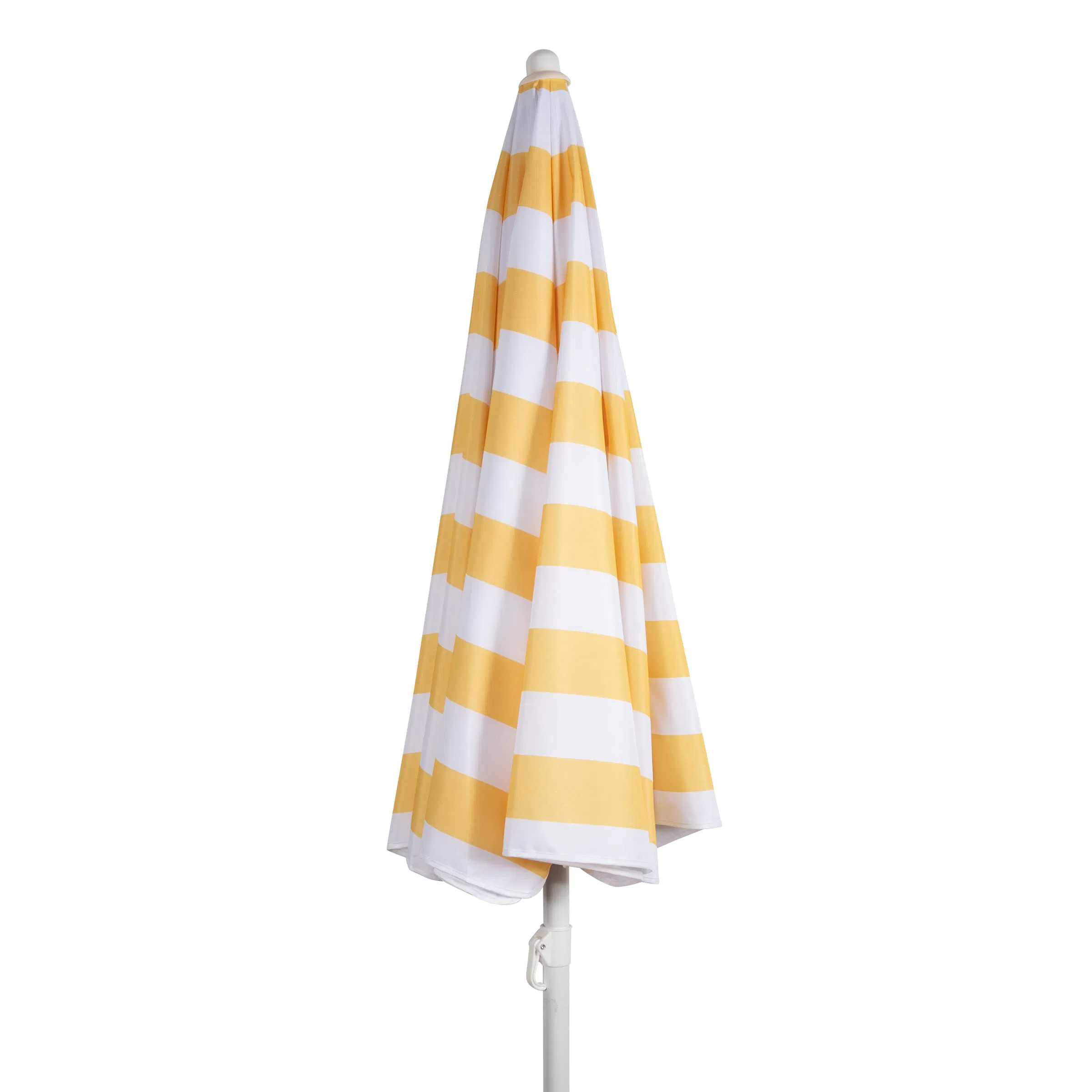 High Quality OEM/ODM Accepted 6.5 FT Push Button Striped Hexagon Fabric Multi Colored for Outdoor Sun Protection Umbrella Yellow Parasol