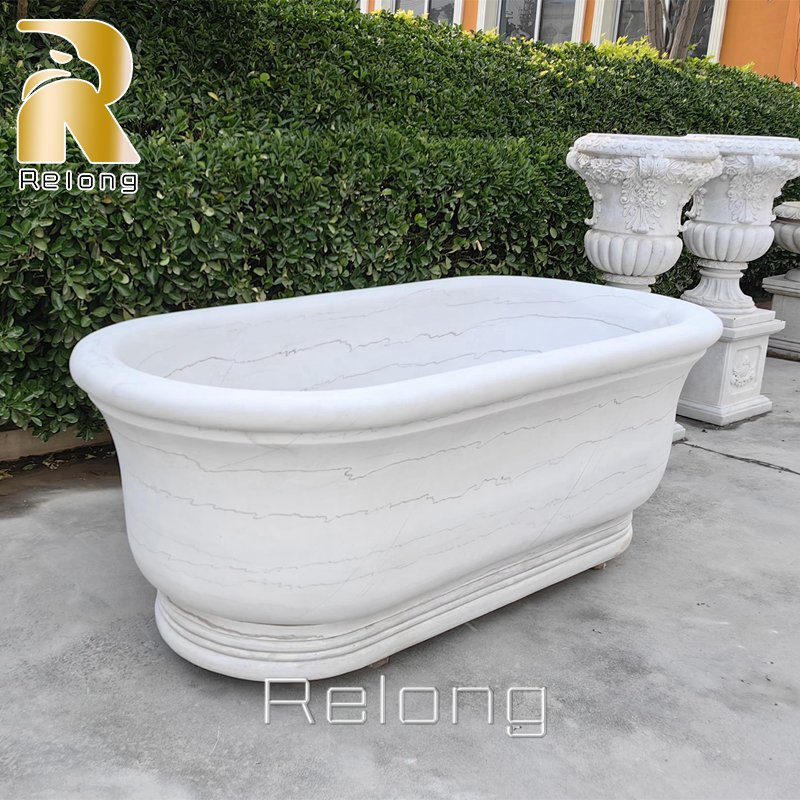 Ванна из серого мрамора ручной работы