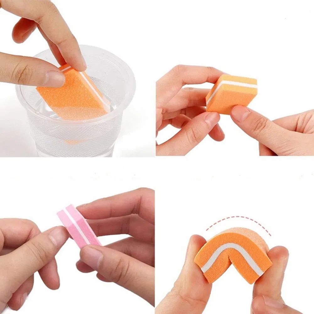 Private Label Disposable Mini Nail File Buffer Block Square Manicure and Pedicure Nails Art Sponge Files Tools