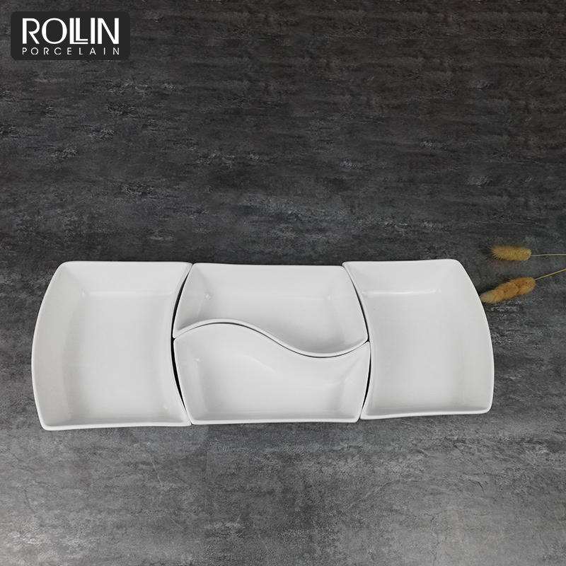 New Arrival Special Design 4 in 1 Dessert Divided Plate
