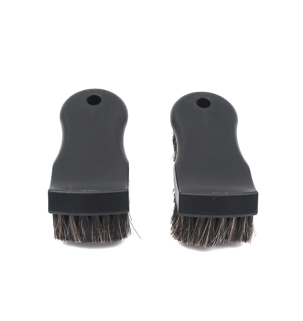 Multi-Function Long Tough Gentle Bristle Horse Hair Brush for Sensitive Sealed Leather and Car Cleaning