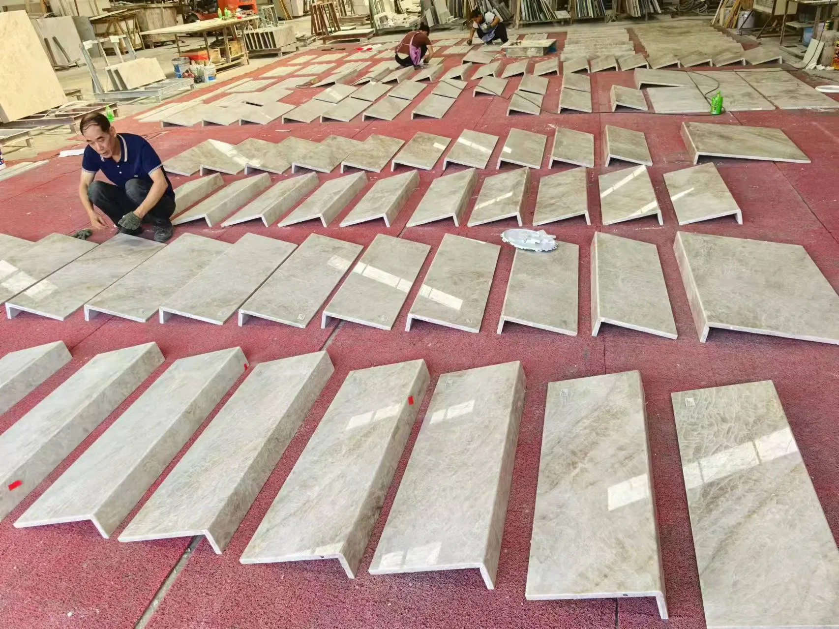 Taj Mahal Nature Quartzite Stone Slab for Stair