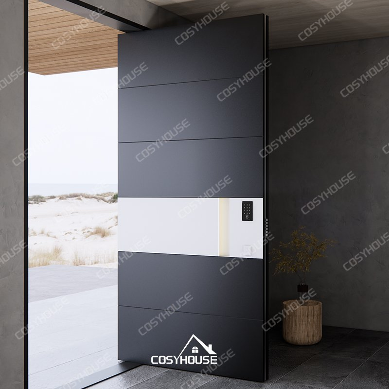 European Style Oak Interior Doors and Modern Cast Aluminum Main Doors for Villas and Apartments