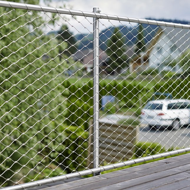 Balcony Metal Woven Trellis Net Garden Flexible Stainless Steel Rope Mesh