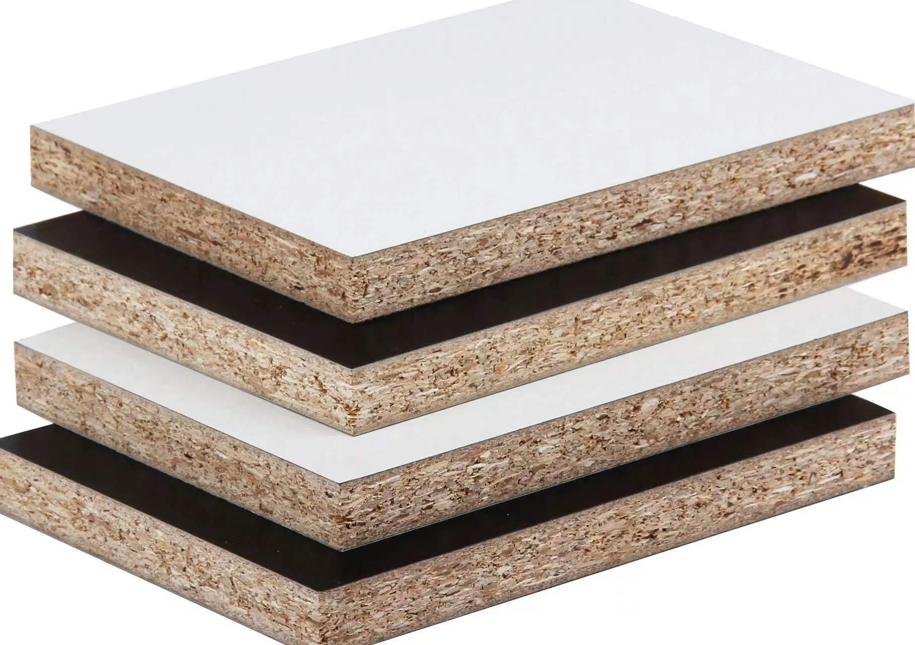 1220*2440mm Bespoke Melamine Particle Board 16mm 18mm Melamine Laminated Chipboard