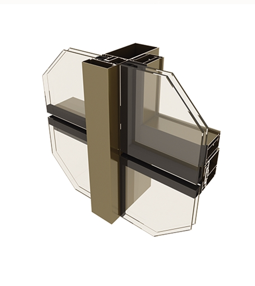 Customizable Semi-Hidden Curtain Wall Aluminum Profiles