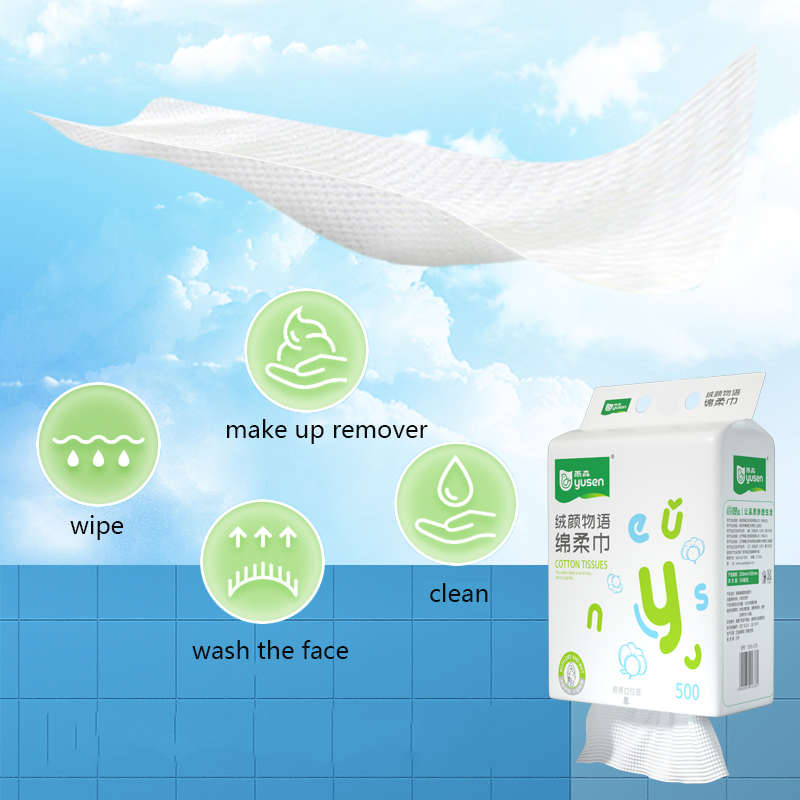 Wall Mounted Pull-out Cotton Soft Towel Disposable Soft Towel Household Thick Dry and Wet Face Cotton Tissue