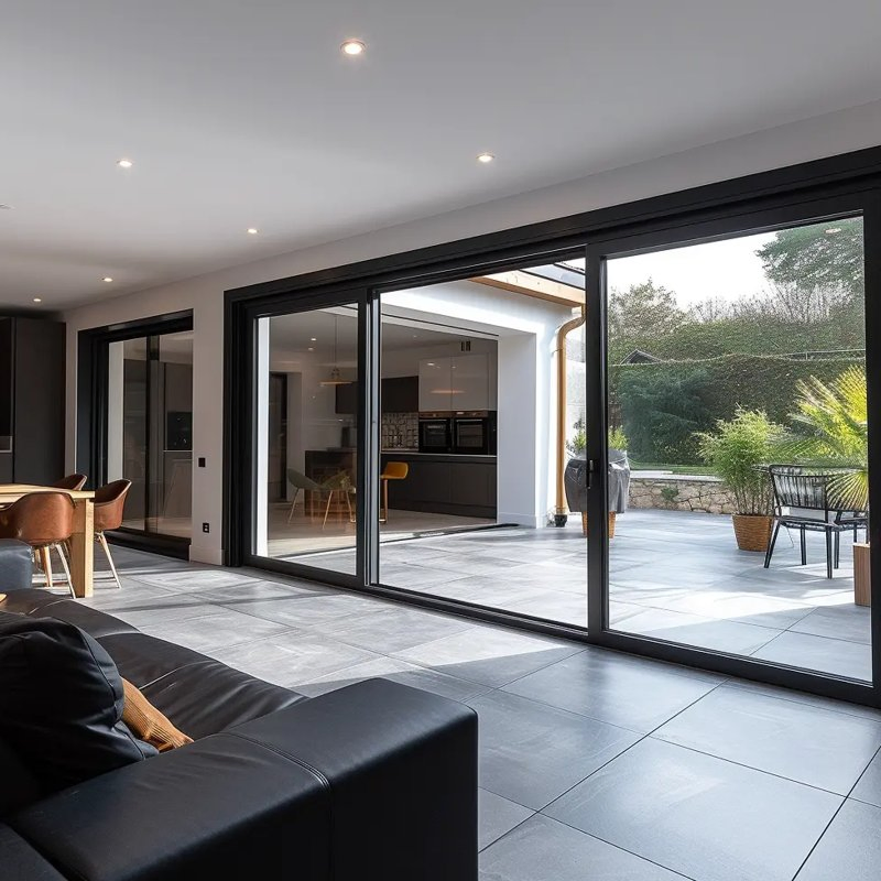 Heat Insulation Windproof Aluminium Double and Triple Tempered Glass Sliding Windows