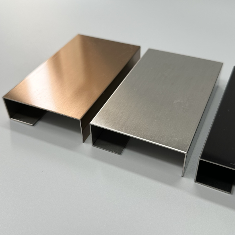 304 201 U Shape Stainless Steel Tile Trim for Wall Ceiling Decoration