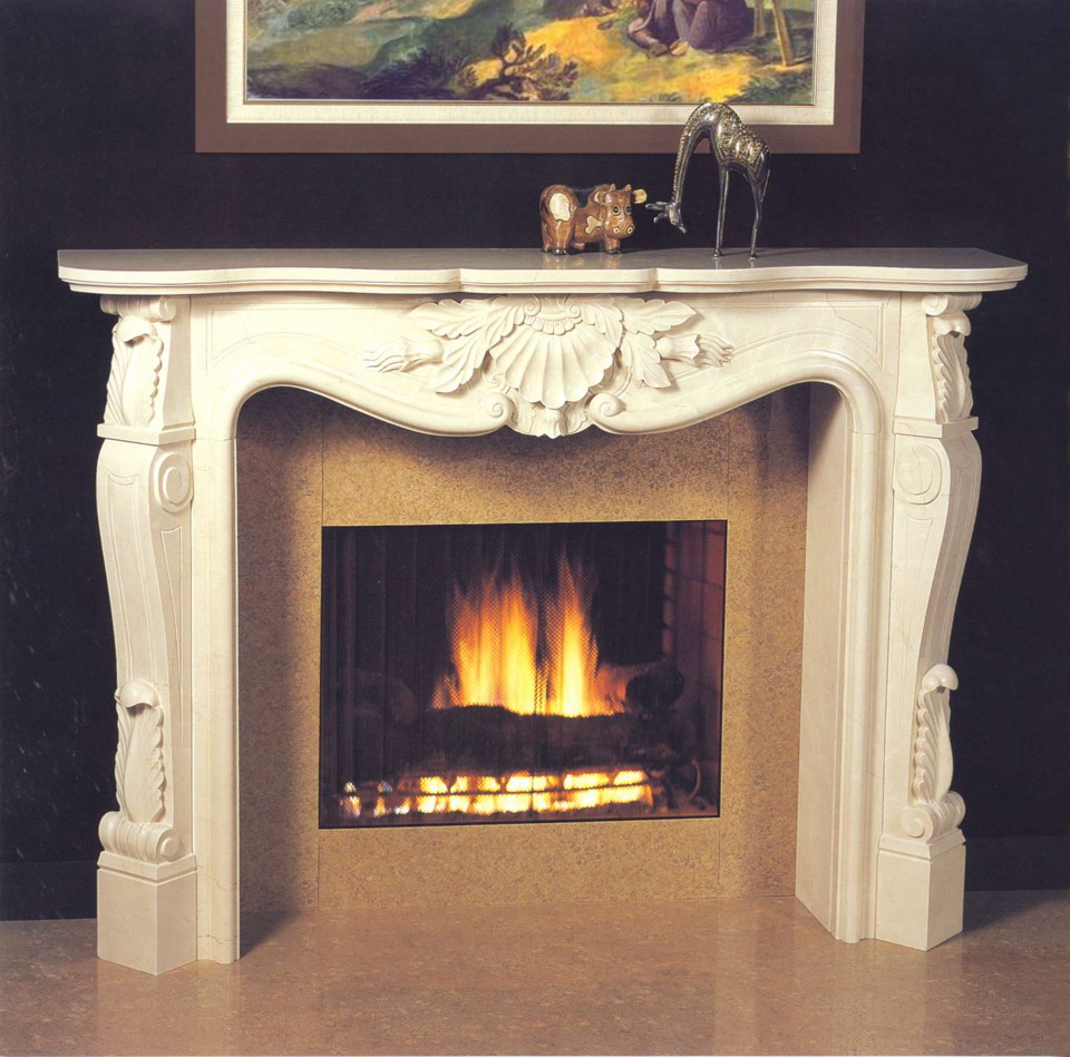 Fireplace/Sandstone Fireplace/ White Sandstone Fireplace