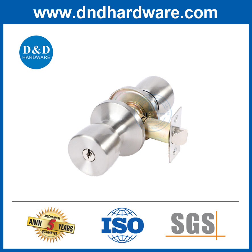 Architectural Hardware Stainless Steel 304 Internal Door Handle Lock Tubular Knob Lockset