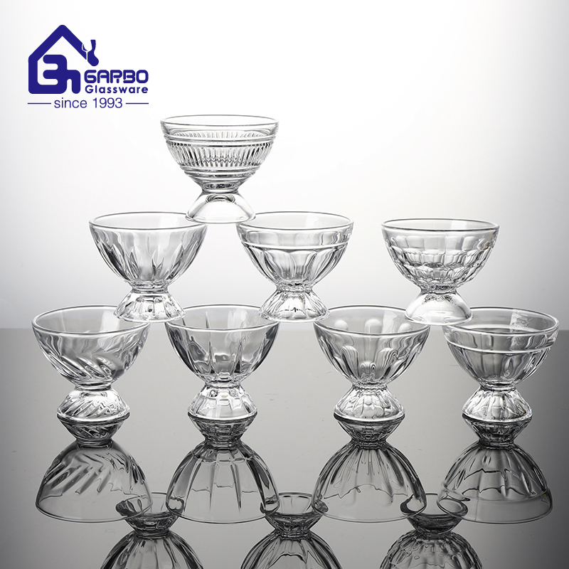 High White Glass Ice Cream Bowl for Sundae Bowls Dessert Yogurt Snacks Serving