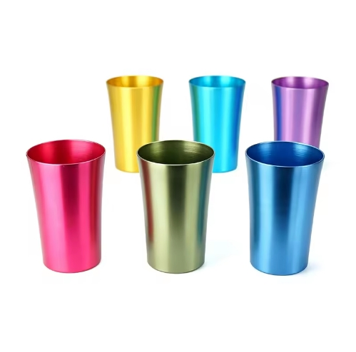Hot Sale Outdoor Aluminum Mug Reusable Camping Cup Beer Coffee Beverage Metal Cups
