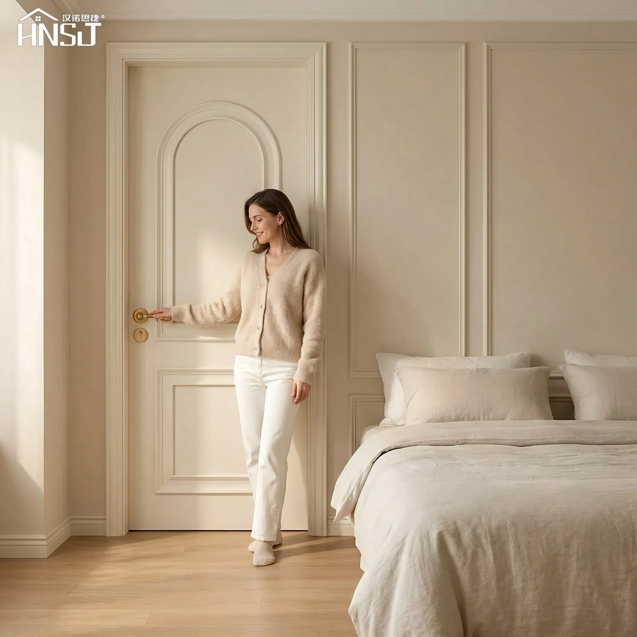 Wholesale Top 10 Solid Wood Door Interior Wooden WPC Room Composite Entrance House Exterior Main House Design Entrance Security Room PVC Pivot Fire Door Price