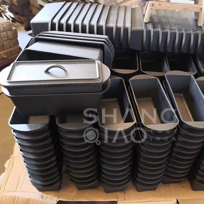 Чугунная форма для выпечки хлеба с крышкой