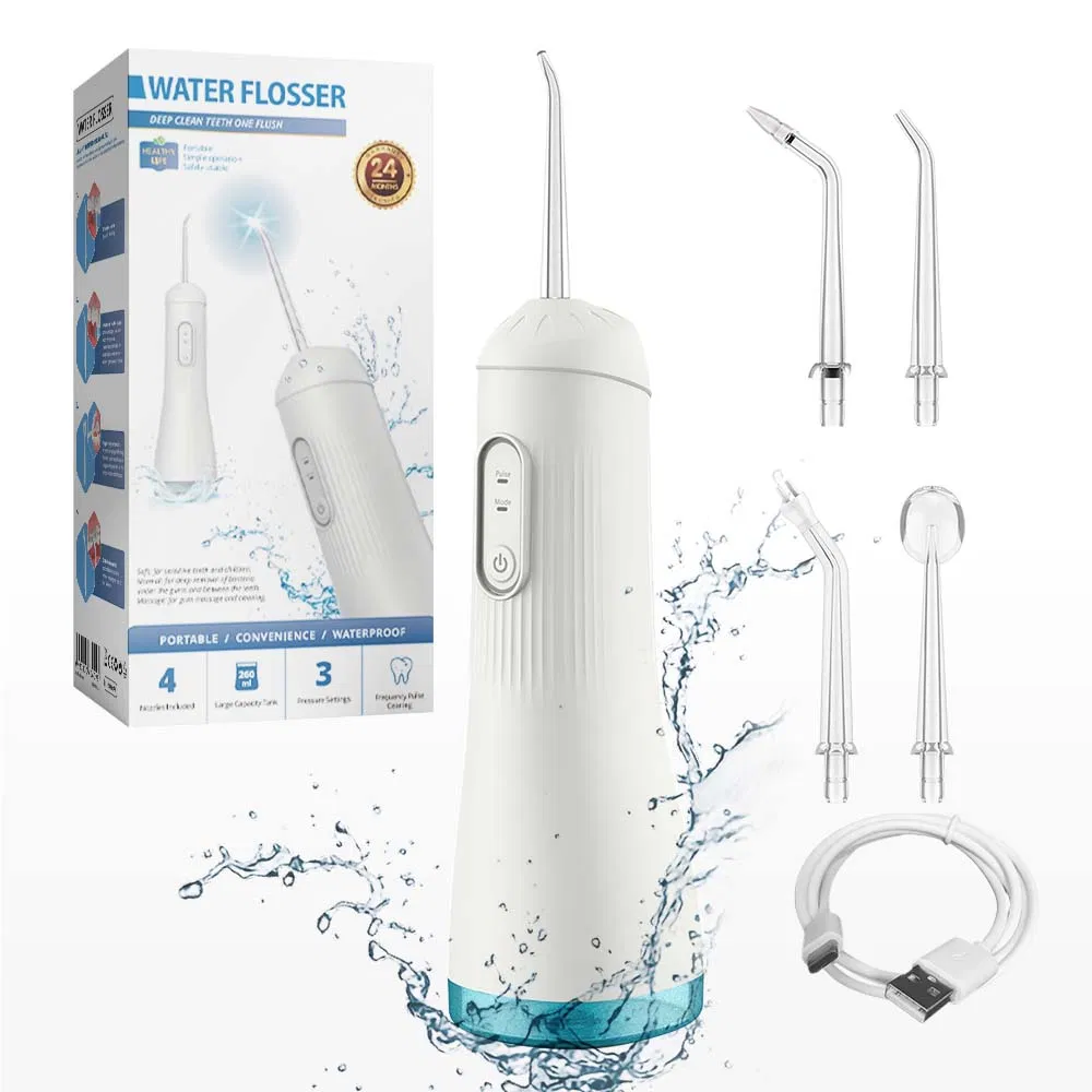 Sample Can Be Customized Logo Water Dental Flossers Cordless Teeth Cleaning Electric Water Pick Jet Oral Irrigator Water Flosser