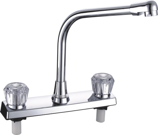 ABS Kitchen Plastic Faucet Mixer with Two Handle (JY-1026) with Chrome Finish