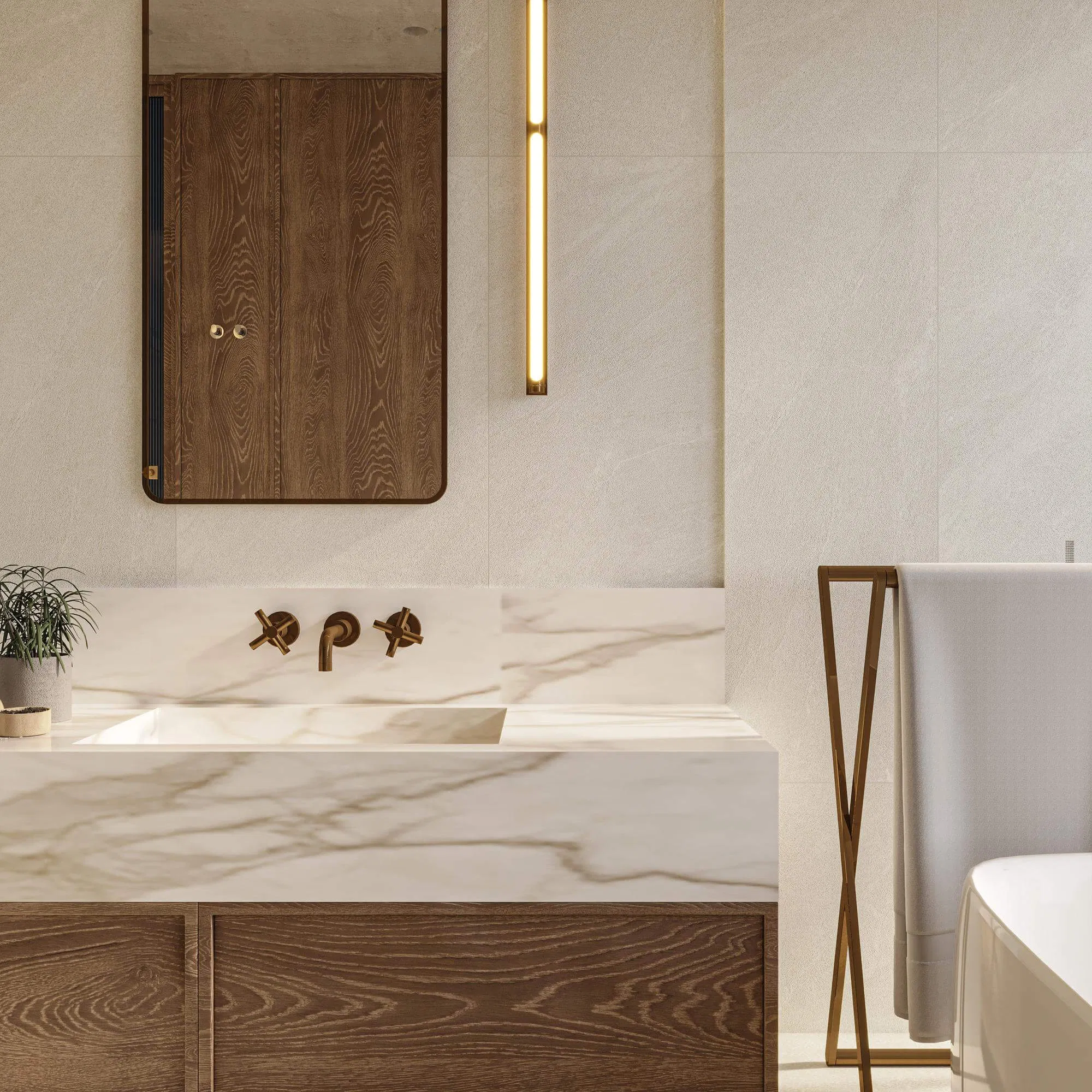 600*1200 mm Multi-Faced Full Body Granular Mold Matt Porcelain Ceramic Floor & Wall Tile with Anti-Slip