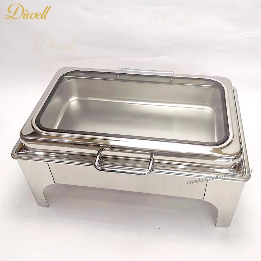 Diwell Factory Wholesale Gold Hydraulic Round Chaffing Buffet Server