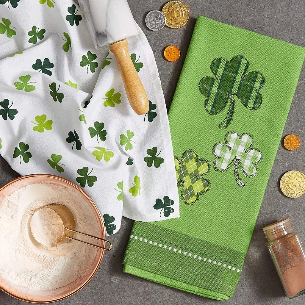 Celebrate St Patrick′ S Day Kitchen Collection Lucky Day Dishtowel Set