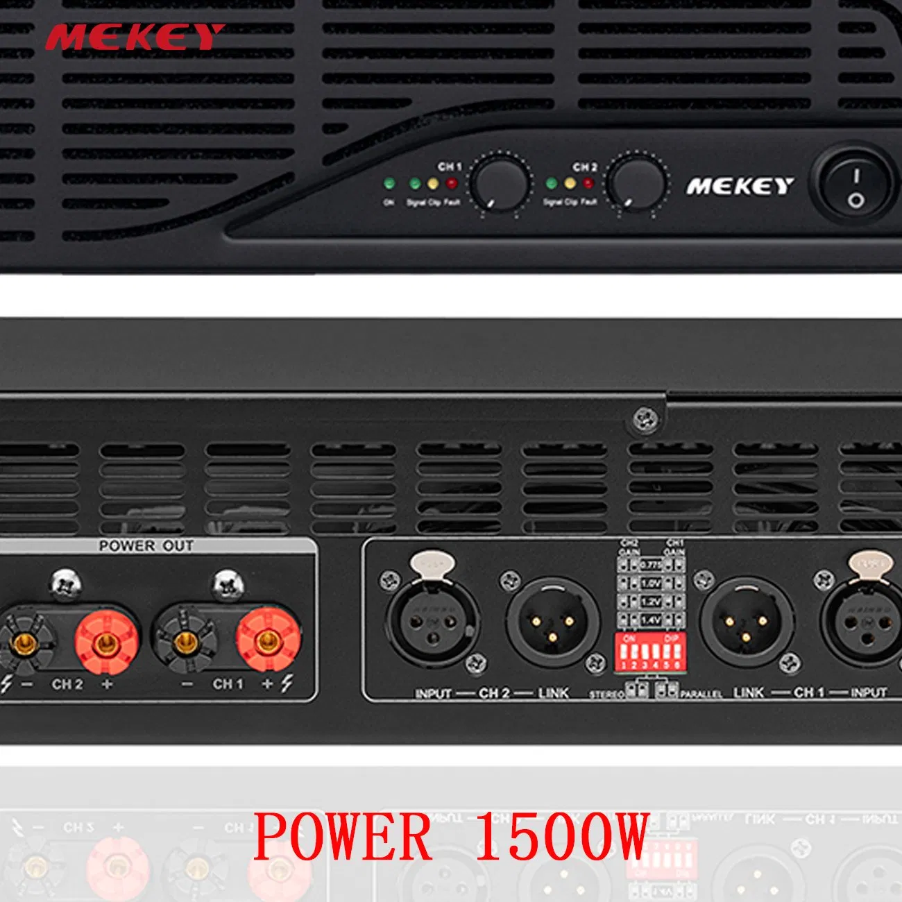 Mekey 2CH Channel Professional Power Amplifier MP-2615