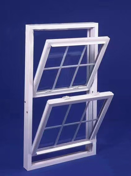 American Style Vertical Sliding PVC Profile Slide up PVC Double Hung Lift up Slide Window