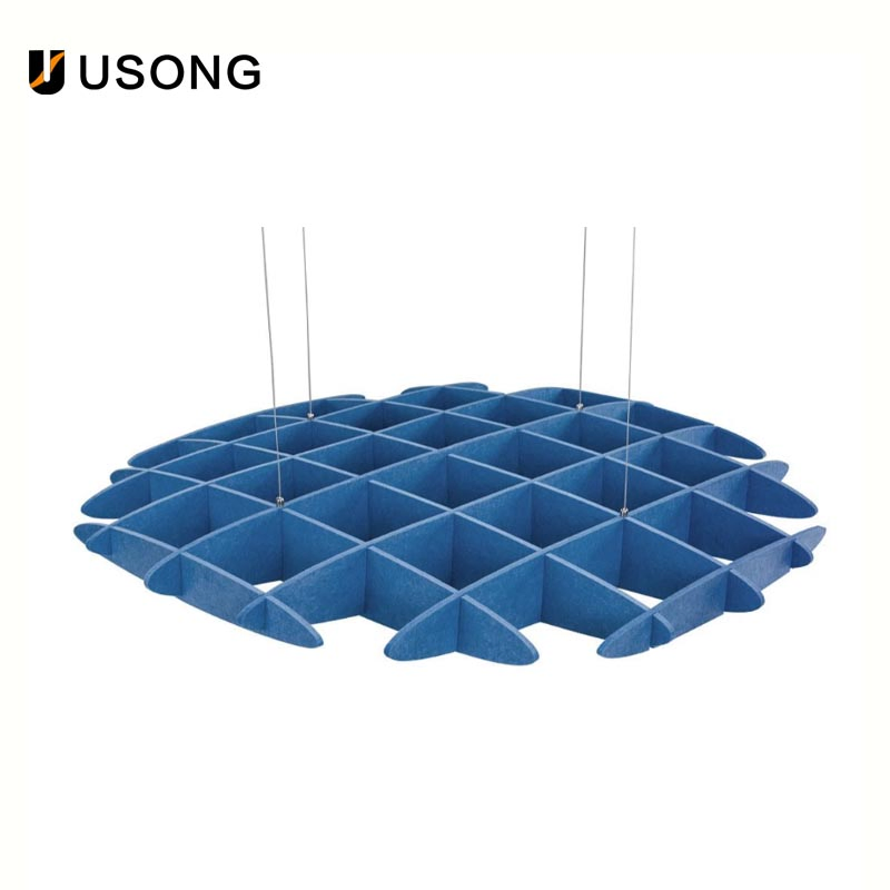 Usong Customizable Diameter Polyester Fiber Acoustic Ceiling Effective Sound Absorption Panel