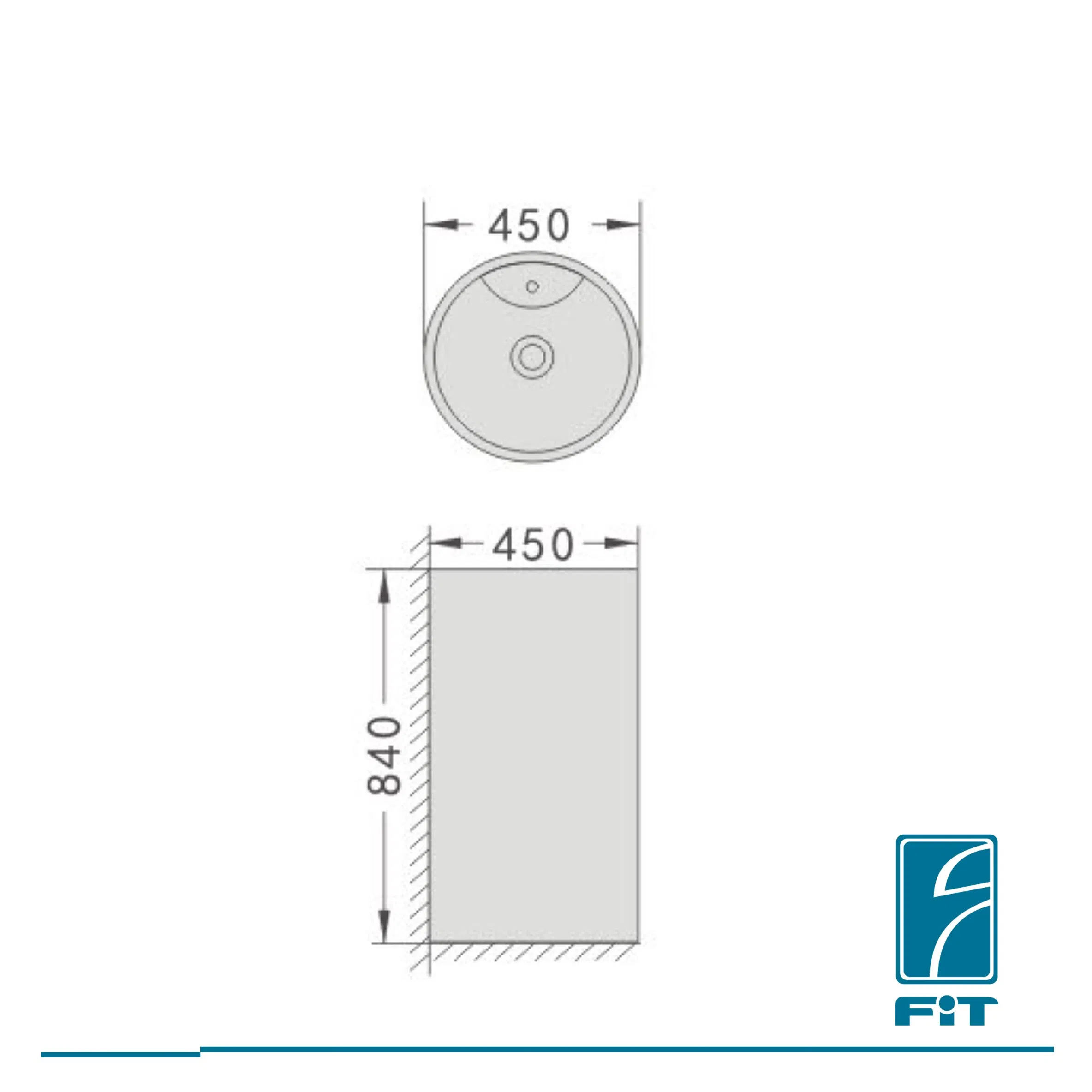 Floor Standing Round Basin Ceramic Pedestal Bathroom Hand Wash Basin