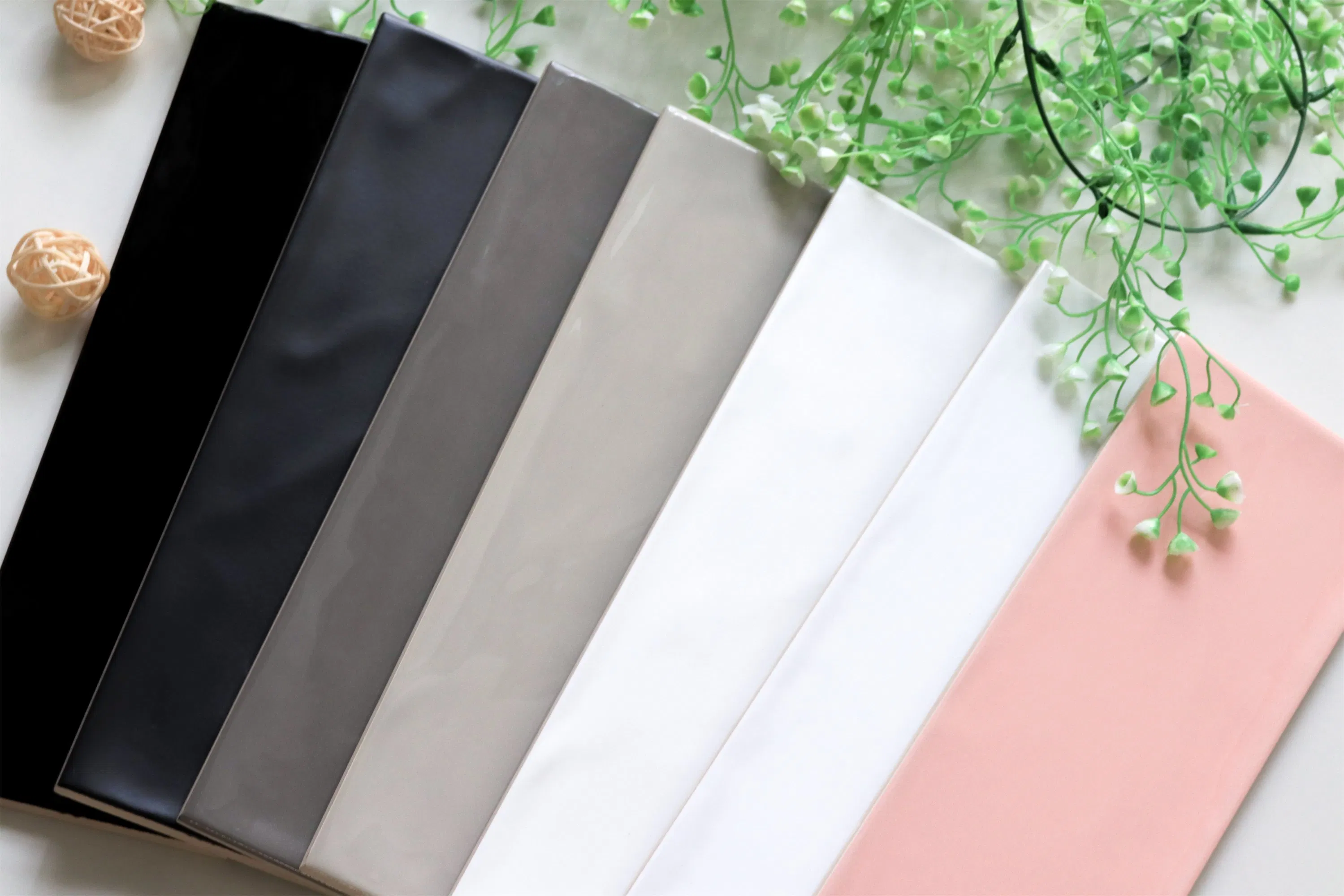 Black Matt Ripple Subway Decorative Tiles Hot Selling Foshan Factory