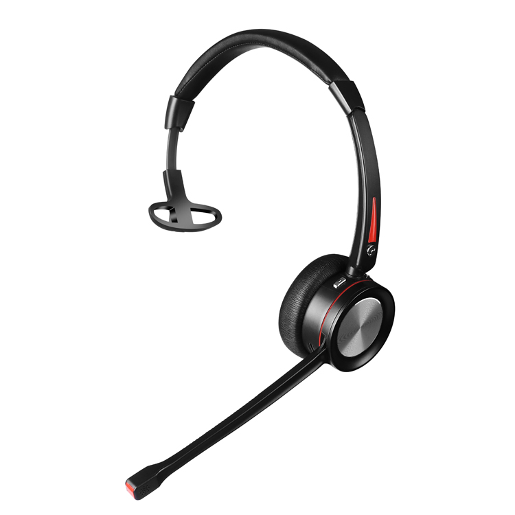 New Wireless Headset Office Single Ear Microphone Call Center Bluetooth Headset Noise Cancelling with Mic and Charging Base