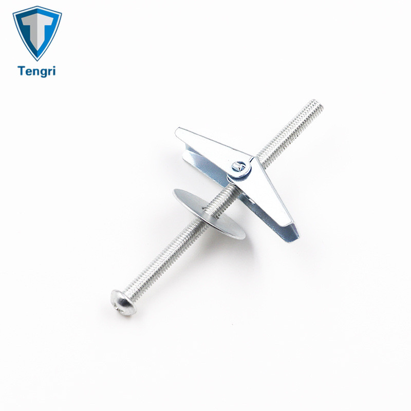 Heavy Duty Self-Drilling Zinc Toggle Drywall Anchors with Screws Kit Zinc Plated Butterfly Anchor