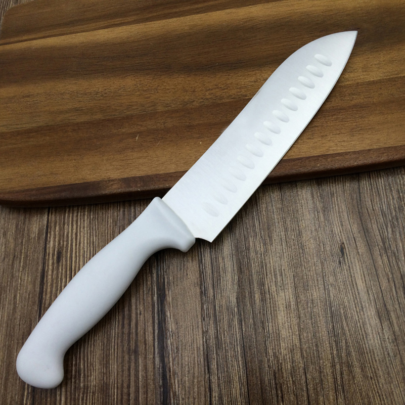 Customized White PP Handle Stainless Steel Kitchen Chef Knife