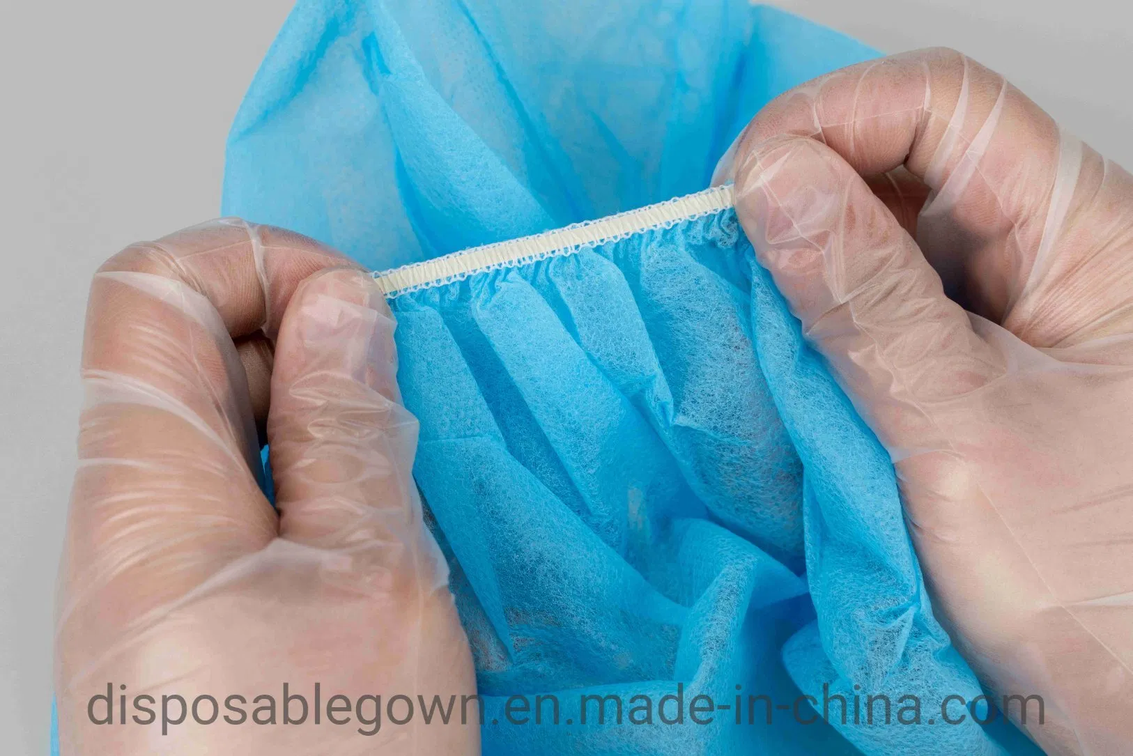 Factory Use Breathable Disposable PP Bouffant Cap with Hand-Made Latex-Free Elastic Rubber