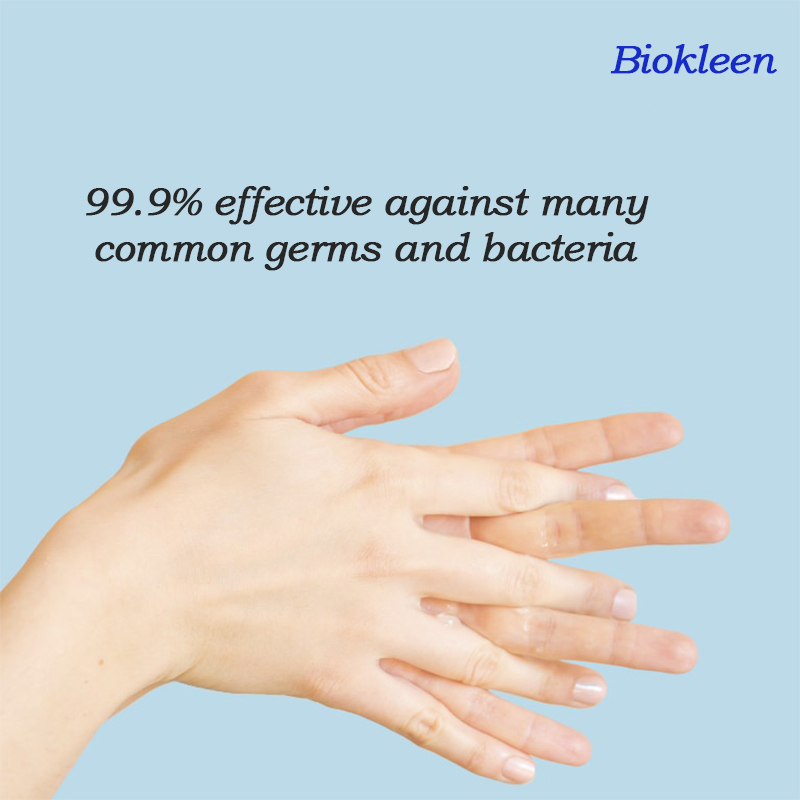 Biokleen Custom Free Sample 8 Ounce Anti-Bacterial Instant 75% Ethyl Alcohol Hand Sanitizer Gel for Household