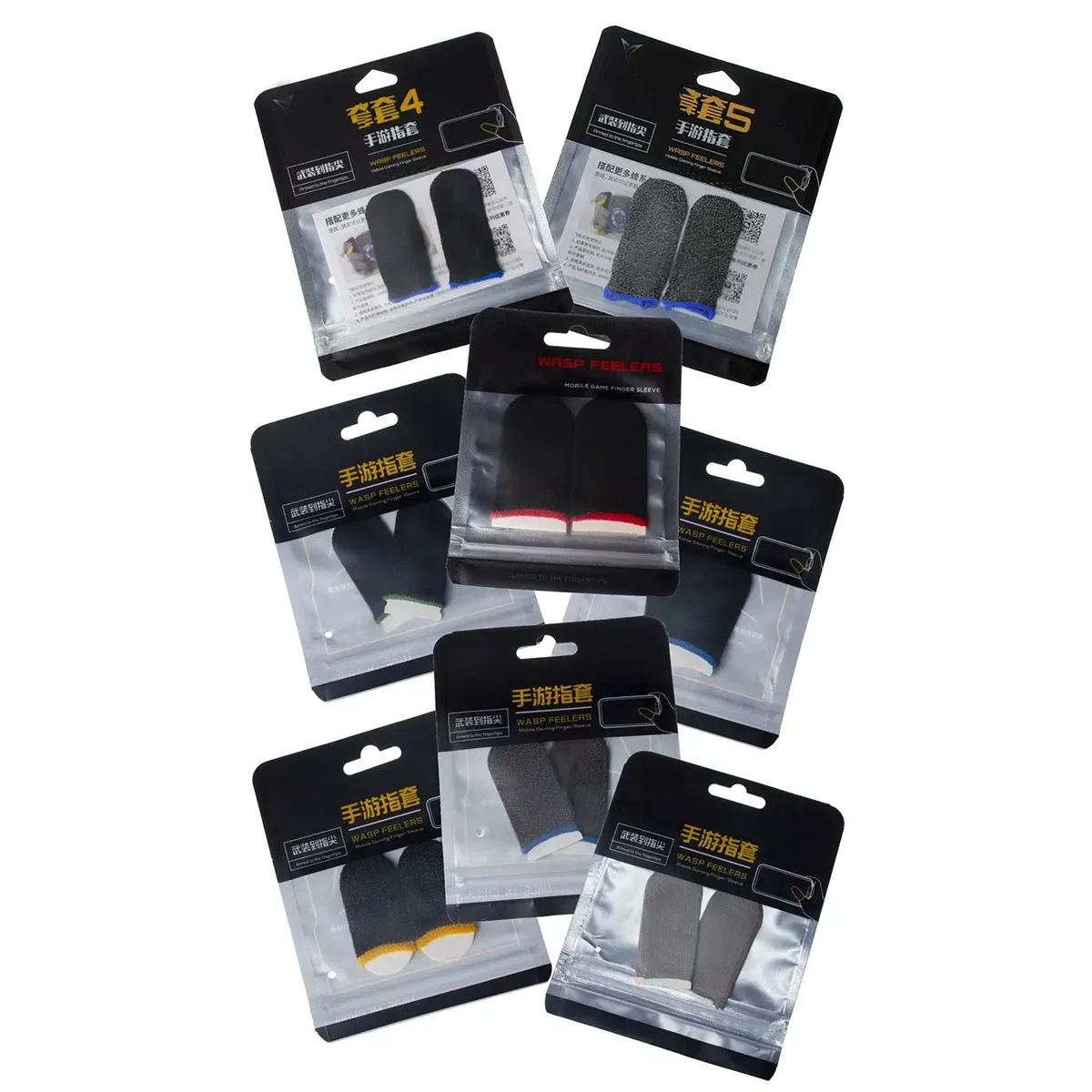 Игровые напальчники Silver Fiber для сенсорных экранов