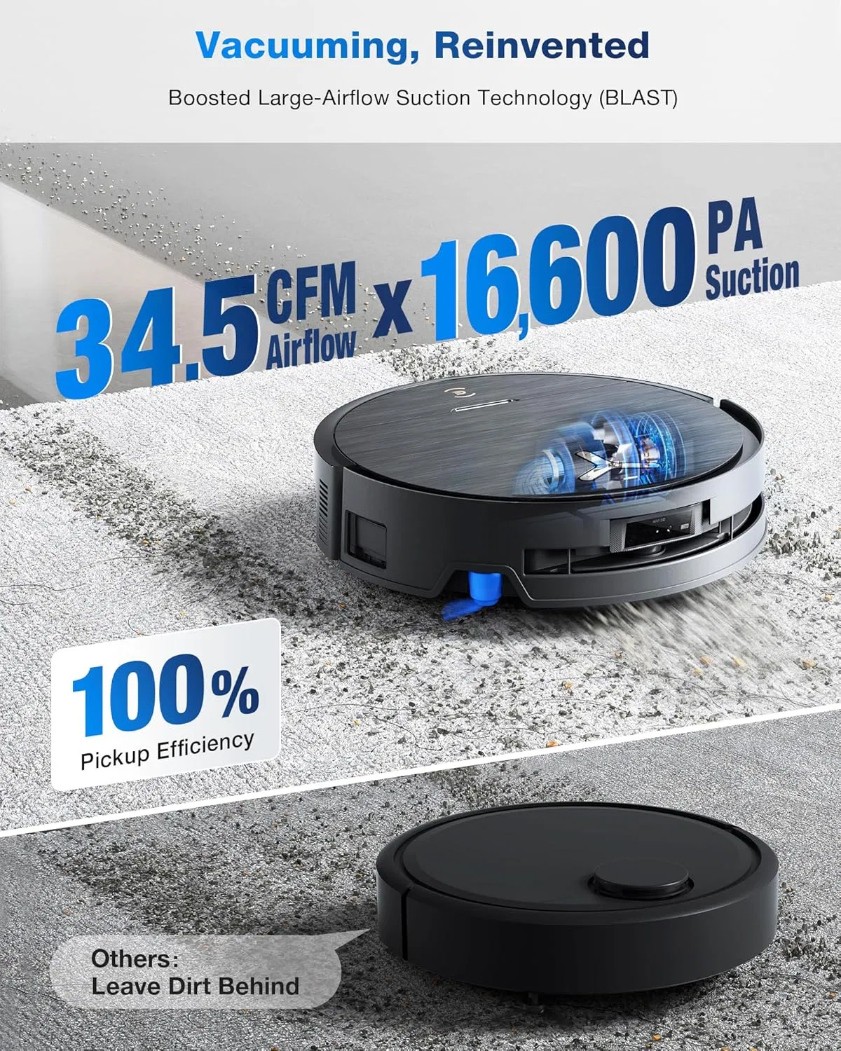 Omni Robot Vacuum and Mop 16, 600PA Blast Suction Ozmo Roller Instant Self-Washing Mopping