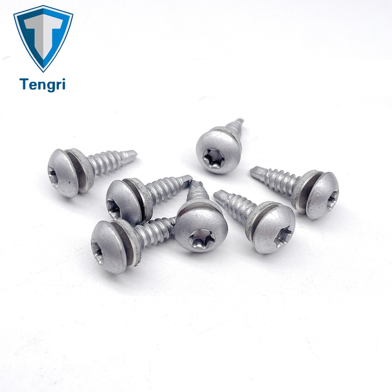 Биметаллический саморез с EPDM шайбой, Torx, SS316/SCM435