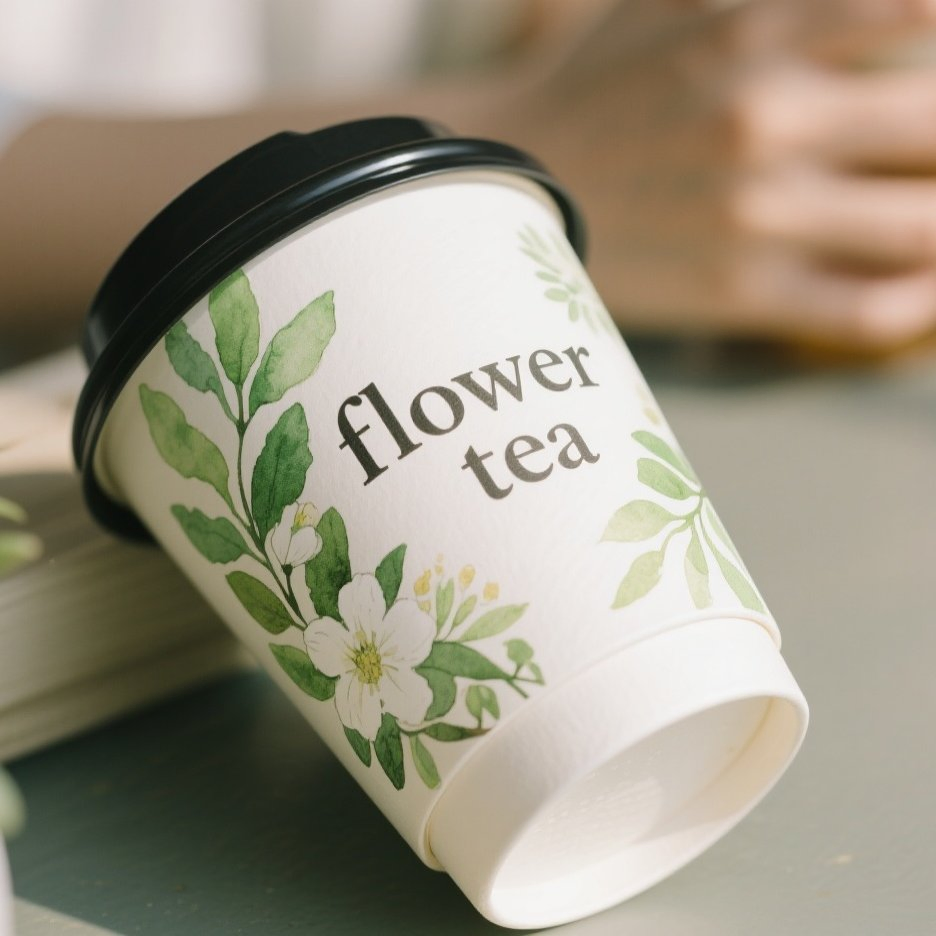 Take Away 450ml Disposable 16oz PE Lining Cold Drink Milk Tea Paper Cups