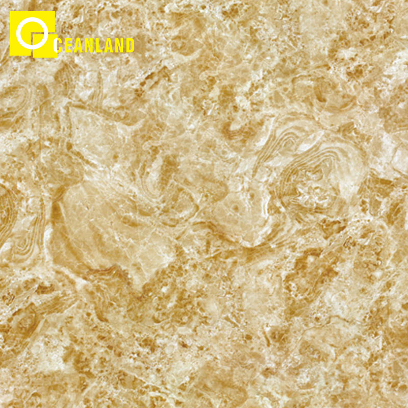 60X60 Light Yellow Fireproof Glazed Porcelain Floor Tile